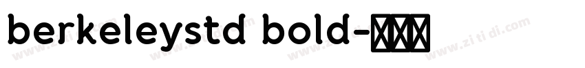 berkeleystd bold字体转换